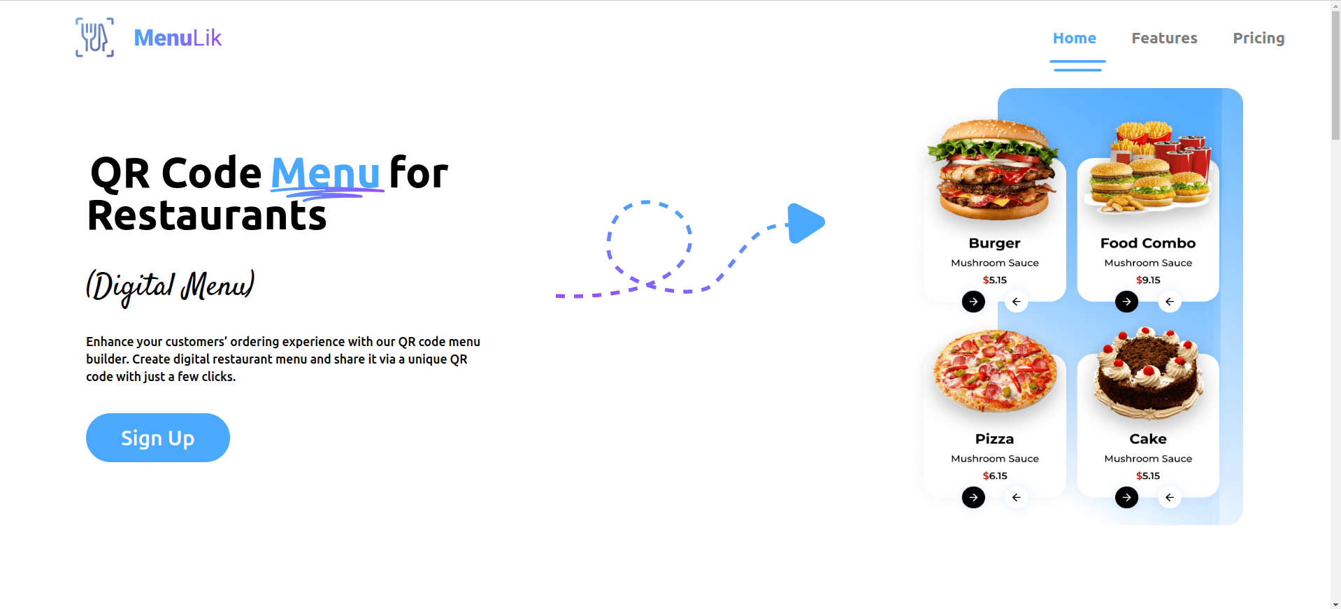 MenuLik Web App